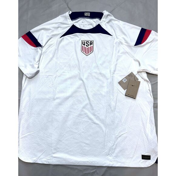 NIKE Men’s 3X USA National Team USMNT soccer 2022/2023 Vapor Jersey DN0638-101 - Picture 4 of 11